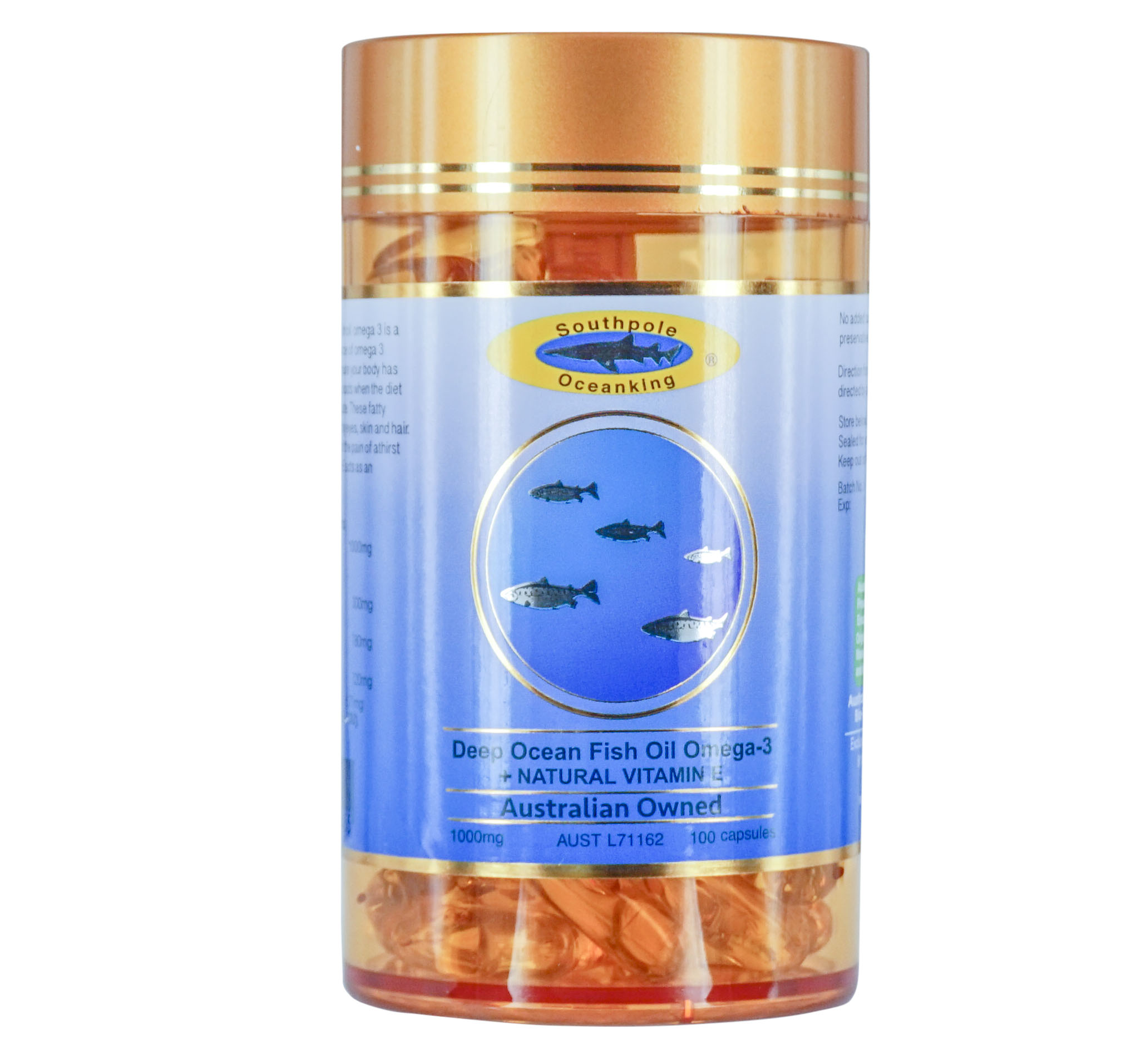 Ocean King Deep Ocean Fish Oil Omega3 + Natural Vitamin E 100 Capsules