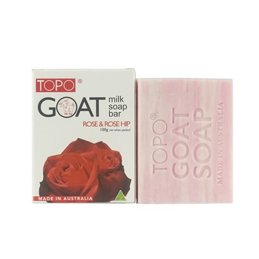 TOPO® Goat Milk Soap bar Rose & Rosehip 12x100g pack-816