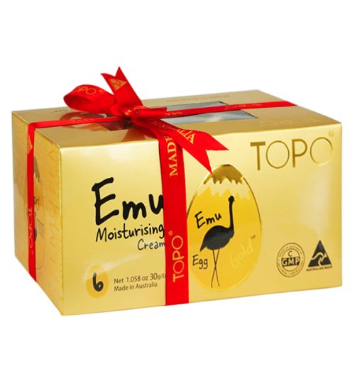 topo-emu-cream-egg-6-egg-gift-pack-with-red-ribbon